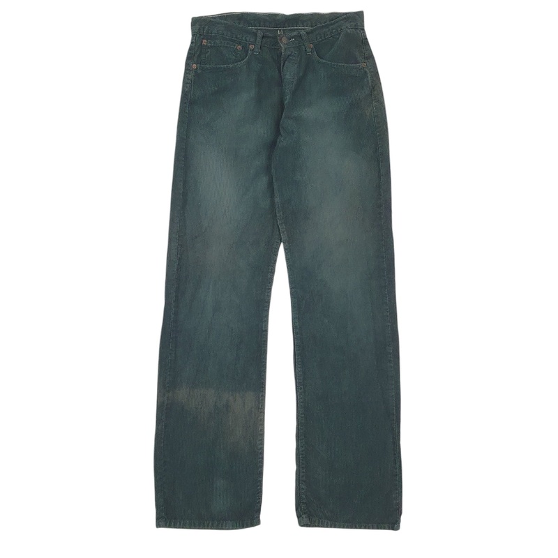 Mens Levis Green Corduroy Cotton Blend  Trousers Mens W30 L34