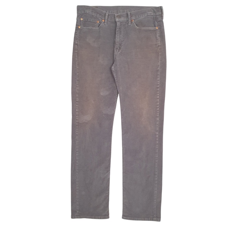 Mens Levis Grey Corduroy Cotton  Trousers Mens W34 L34