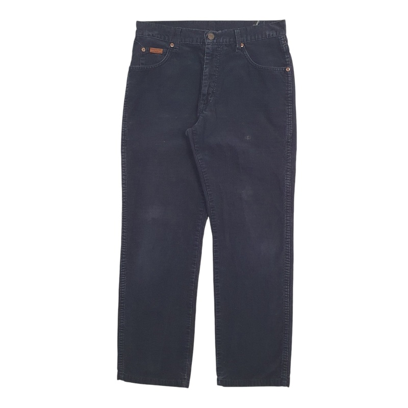 Mens Wrangler Black Corduroy Cotton  Trousers Mens W31 L30