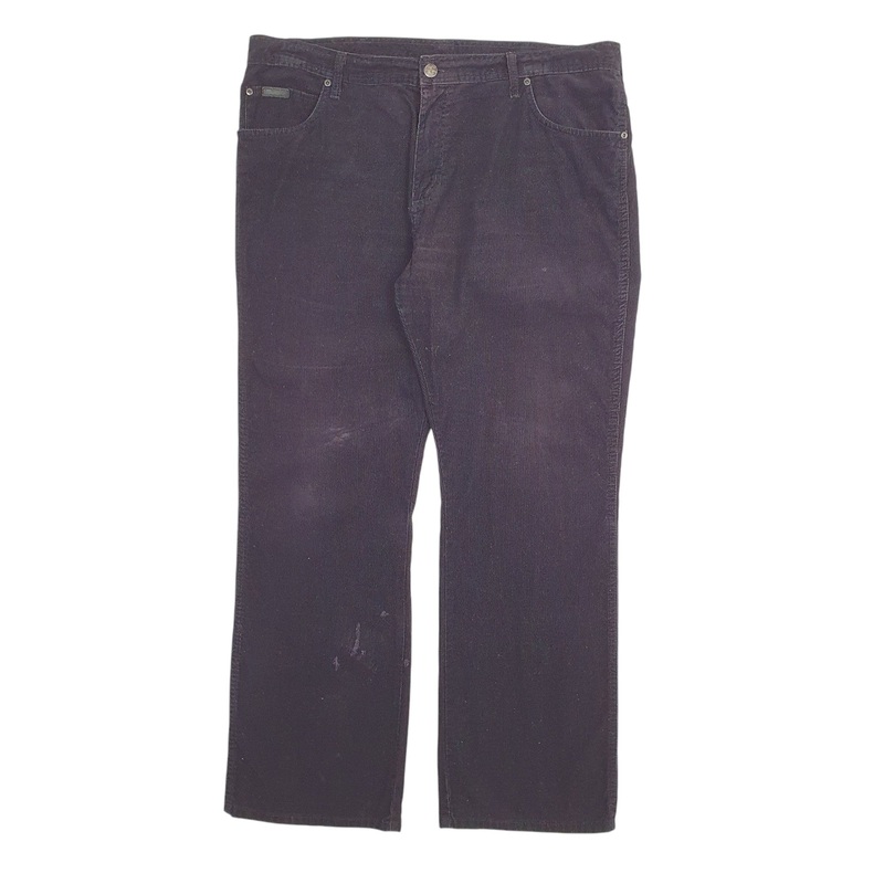 Mens Wrangler Black Corduroy Cotton  Trousers Mens W40 L32