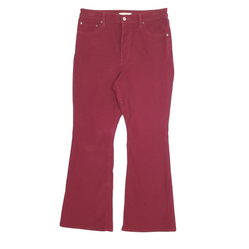 Womens Levis Ribcage Burgundy Corduroy Cotton  Trousers Womens UK12
