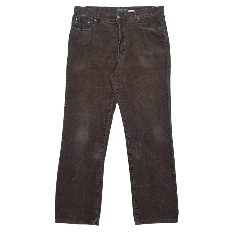 Mens Biaggini Brown Corduroy Cotton  Trousers Mens W38 L32