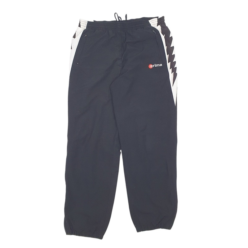 Mens Erima Black Jogger Polyester  Trousers Mens W34 L30