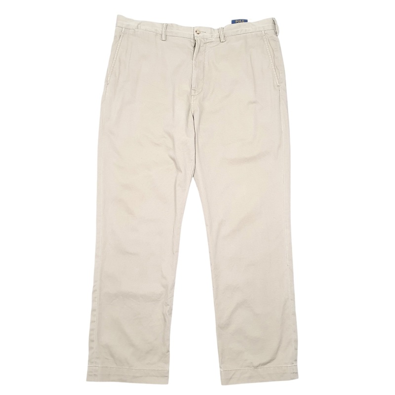 Mens Polo Ralph Lauren Classic Beige Chino Cotton  Trousers Mens W36 L30