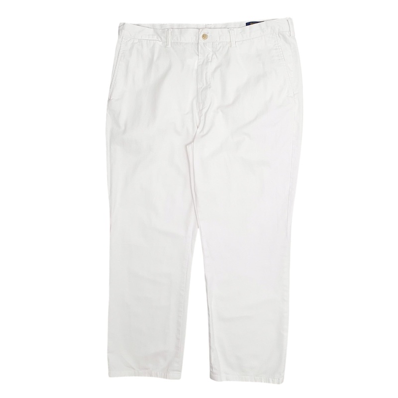Mens Polo Ralph Lauren Classic Fit White Chino Cotton  Trousers Mens W38 L30