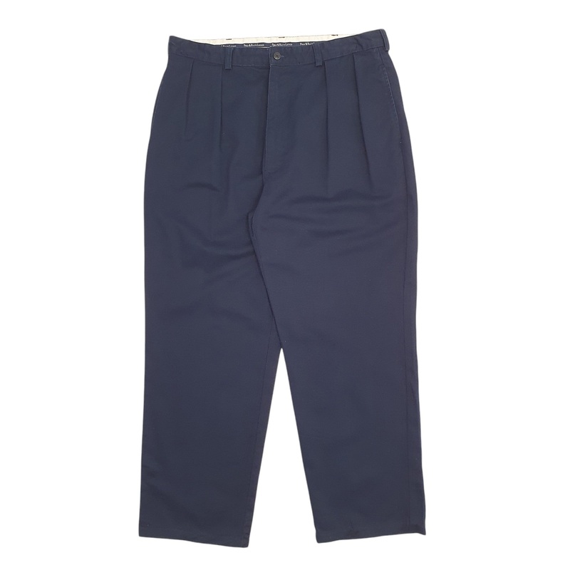 Mens Polo Ralph Lauren Double Pleated Navy Chino Cotton  Trousers Mens W35 L28