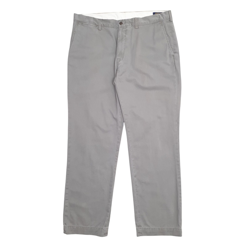 Mens Polo Ralph Lauren Grey Chino Cotton  Trousers Mens W38 L32