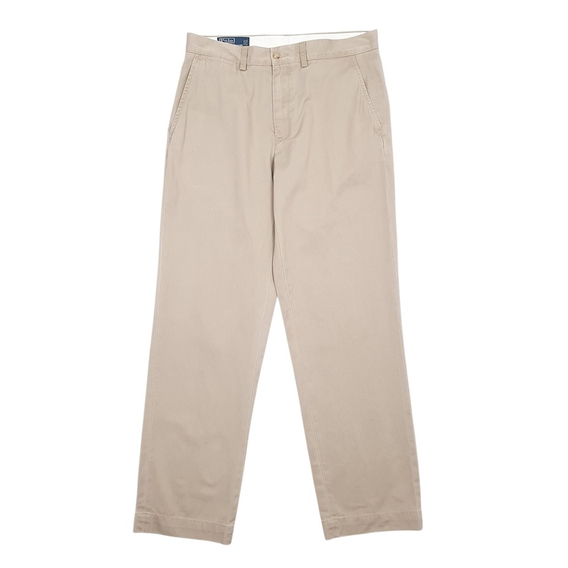 Mens Polo Ralph Lauren Preston Pant Beige Chino Cotton  Trousers Mens W32 L32