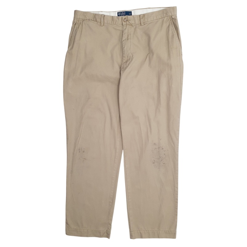 Mens Polo Ralph Lauren Prospect Pant Beige Chino Cotton  Trousers Mens W36 L30