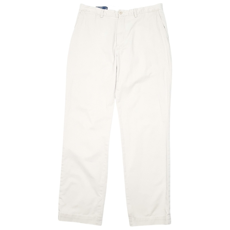 Mens Polo Ralph Lauren Prospect Pant Vintage Beige Chino Cotton  Trousers Mens W36 L34