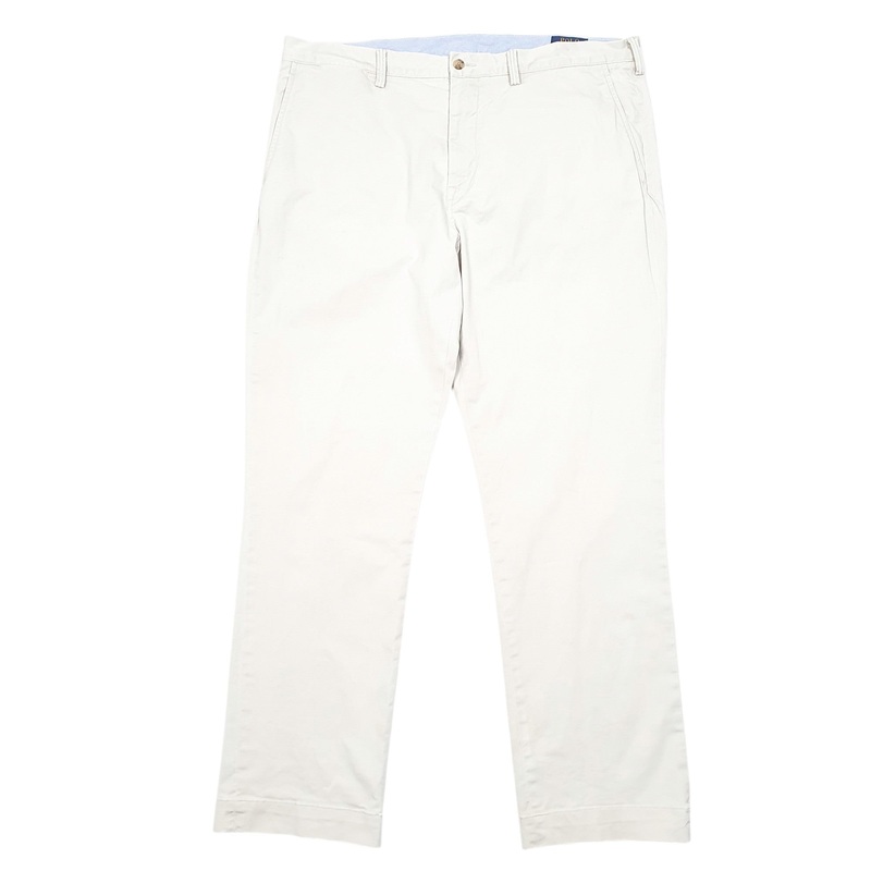 Mens Polo Ralph Lauren Stretch Beige Chino Cotton  Trousers Mens W38 L32
