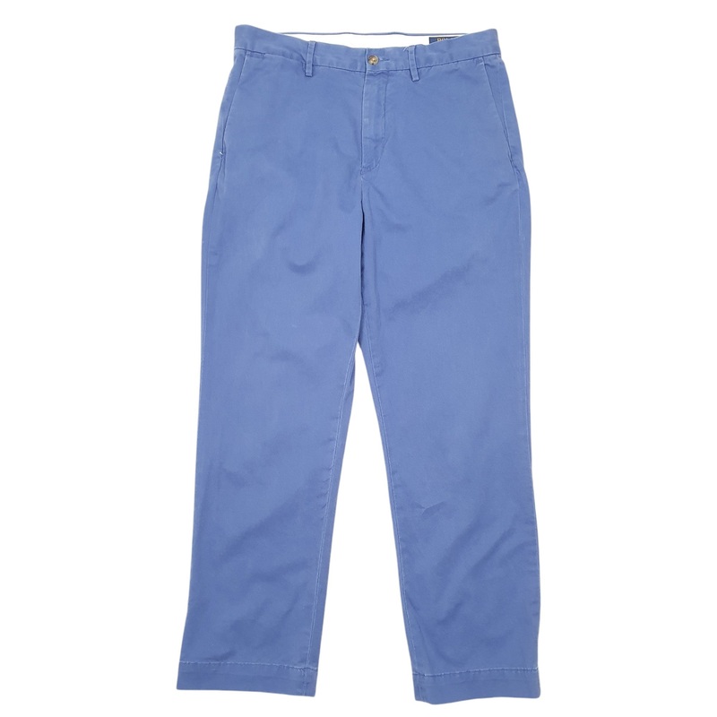 Mens Polo Ralph Lauren Stretch Classic Blue Chino Cotton  Trousers Mens W31 L30