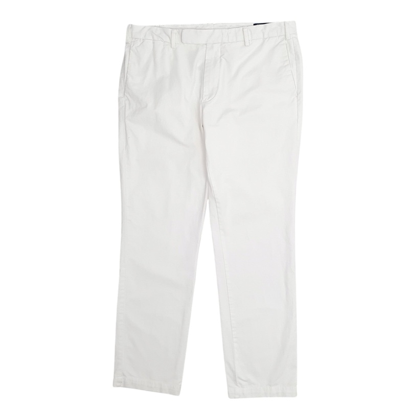 Mens Polo Ralph Lauren Stretch Custom Fit White Chino Cotton  Trousers Mens W36 L32