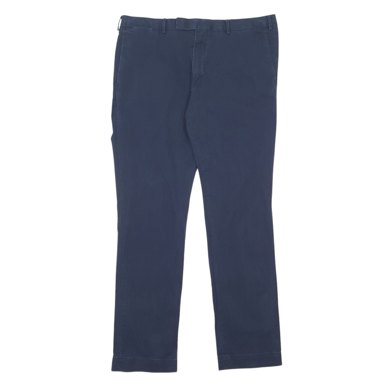 Mens Polo Ralph Lauren Stretch Slim Fit Navy Chino Cotton  Trousers Mens W38 L32