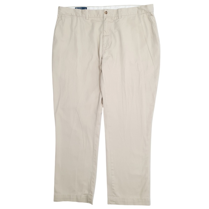 Mens Polo Ralph Lauren Suffield Beige Chino Cotton  Trousers Mens W42 L32