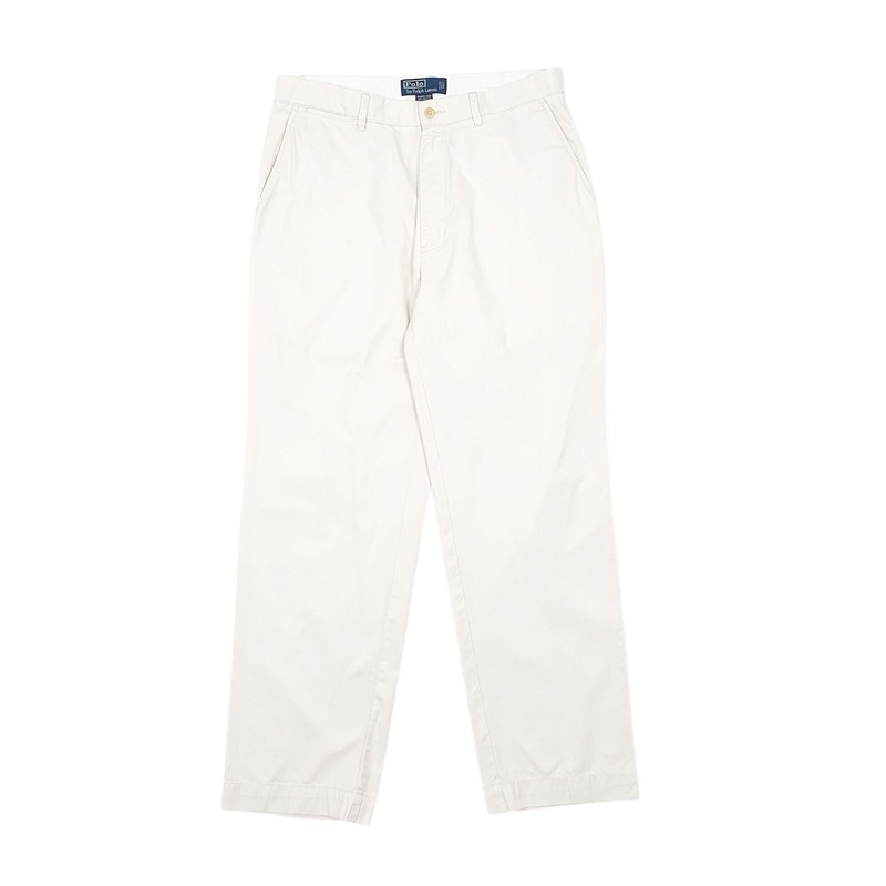 Mens Polo Ralph Lauren White Chino Cotton  Trousers Mens W33 L30