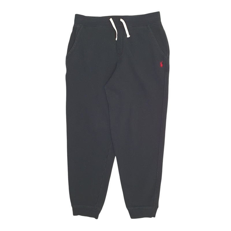 Womens Polo Ralph Lauren Black Jogger Cotton Blend  Trousers Womens UK6