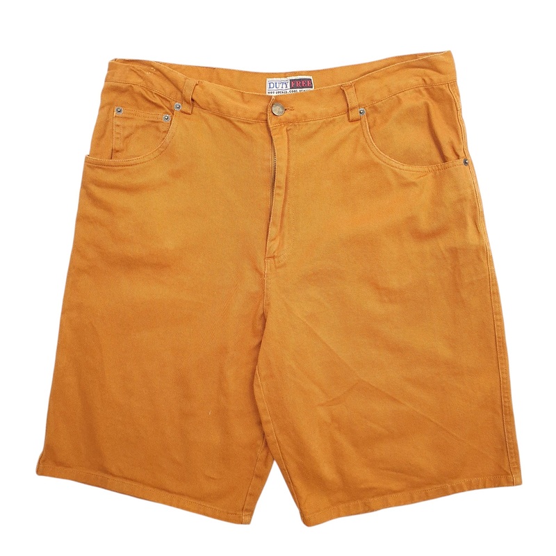 Duty Free Brown Denim Jeans Cotton Shorts Mens W34