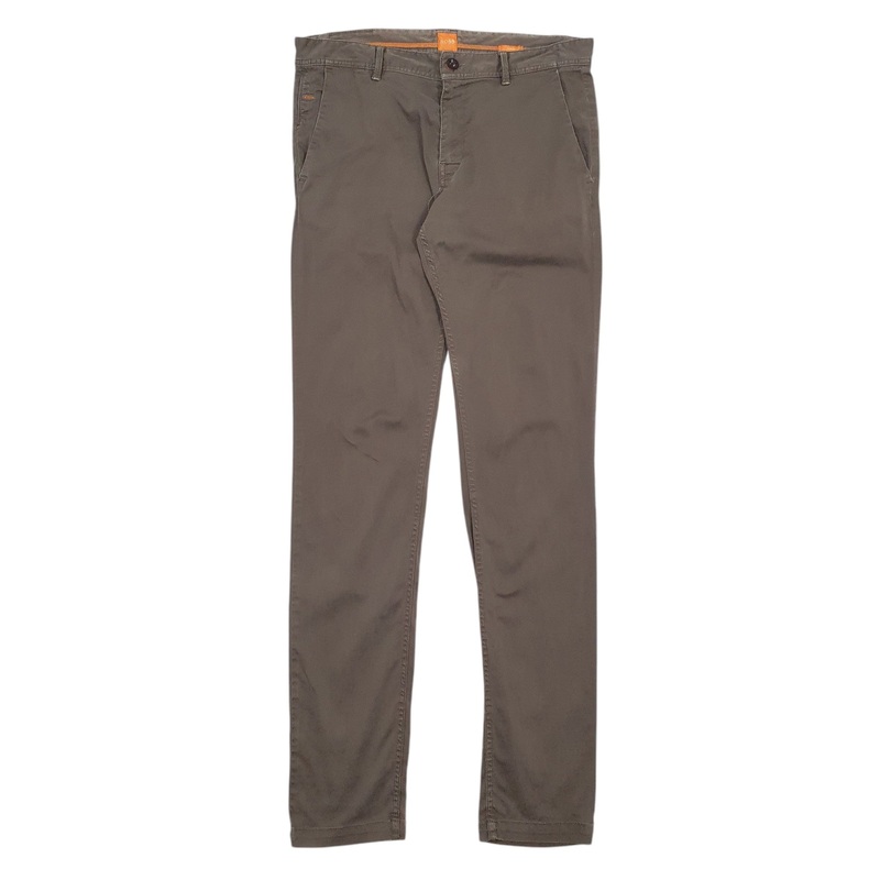 Mens Hugo Boss Khaki Chino Cotton Blend  Trousers Mens W34 L36