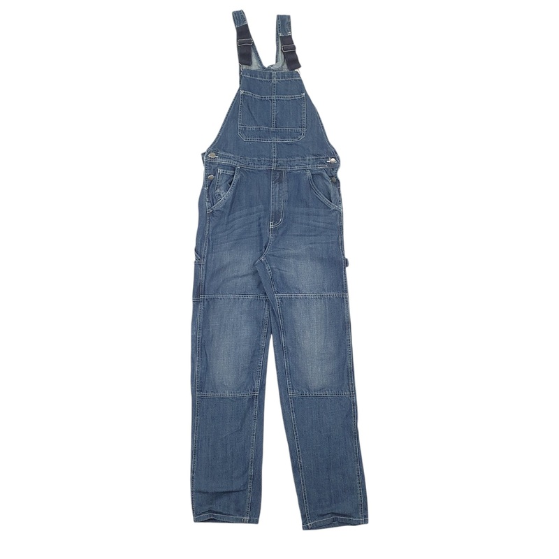 Mens Unbranded Blue Dungaree Cotton Blend  Trousers Mens W34 L33