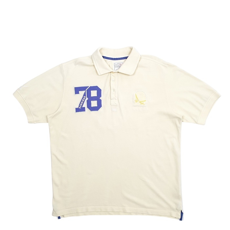Sansibar Spellout Short Sleeve Cotton Polo Shirt Mens XXL