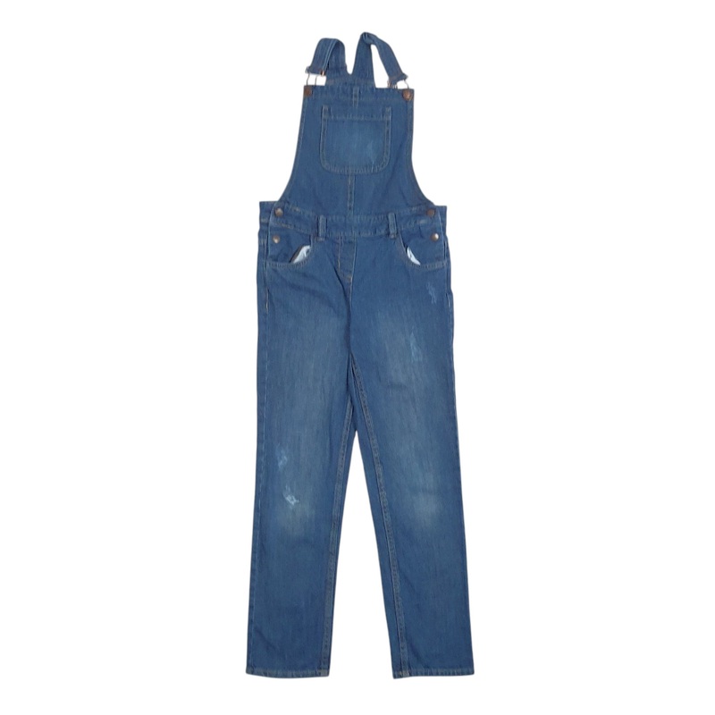 Womens Kiabi Blue Dungaree Cotton Blend  Trousers Womens UK10