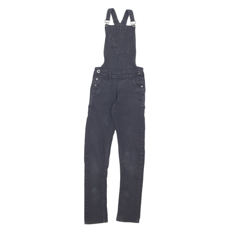 Womens Unbranded Black Dungaree Cotton Blend  Trousers Womens UK6