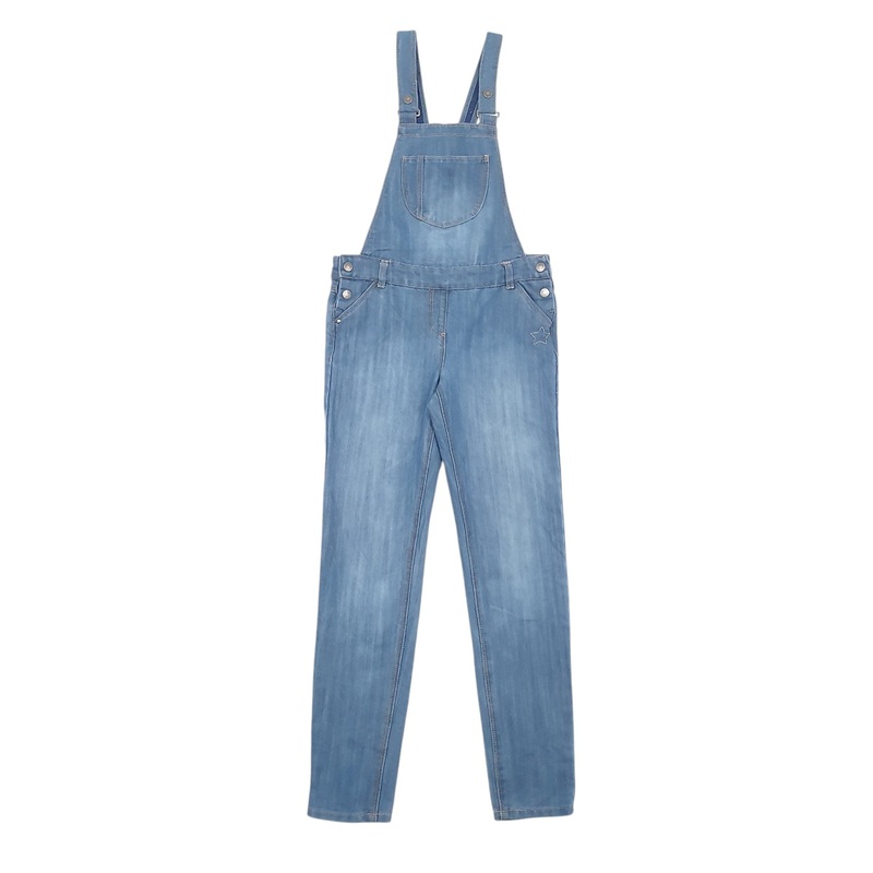 Womens Unbranded Blue Dungaree Cotton Blend  Trousers Womens UK12
