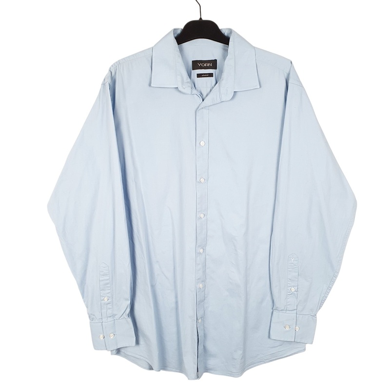 Yorn Long Sleeve Regular Fit Cotton Shirt Mens L