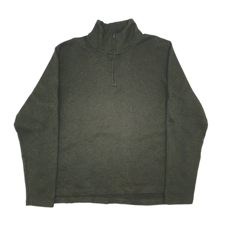 Wrangler Quarter Zip Polyester Fleece Sweatshirt Jumper Mens L