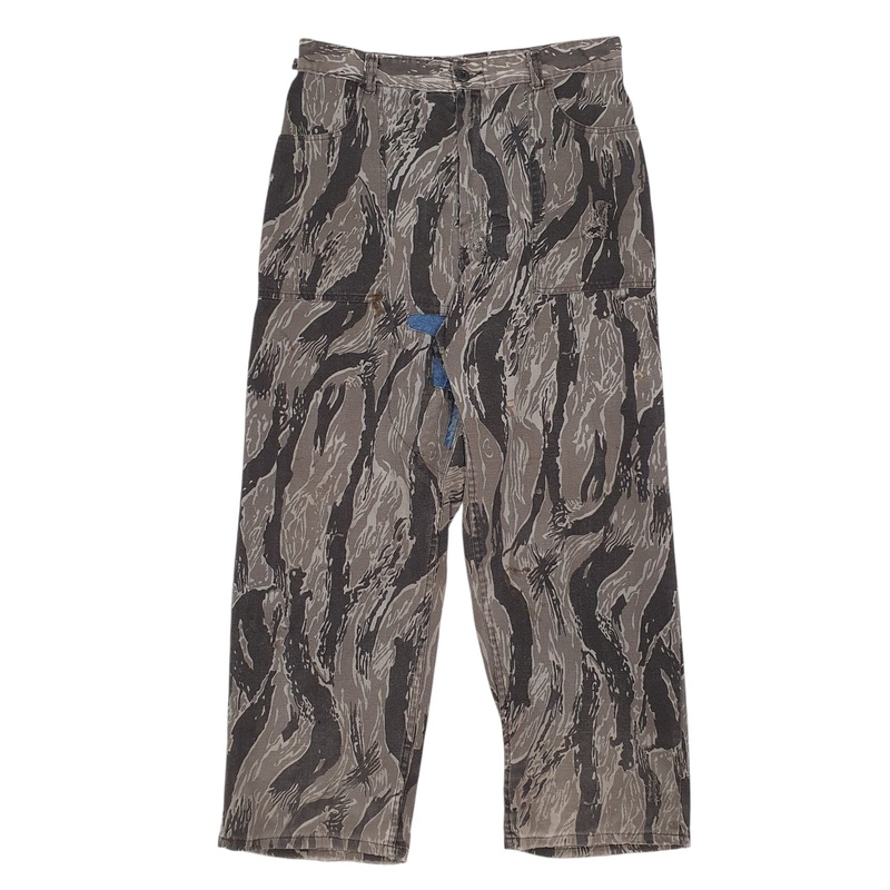 Mens Ranger Hunting Tiger Camo Grey Cargo Cotton Blend  Trousers Mens W34 L30