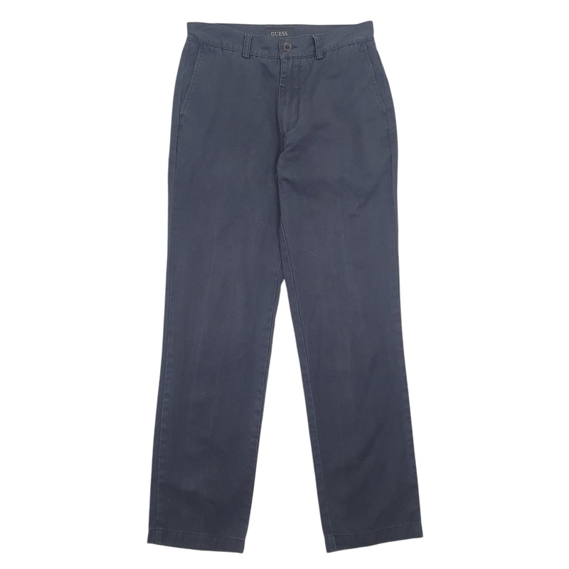 Mens Guess Navy Chino Cotton  Trousers Mens W30 L31