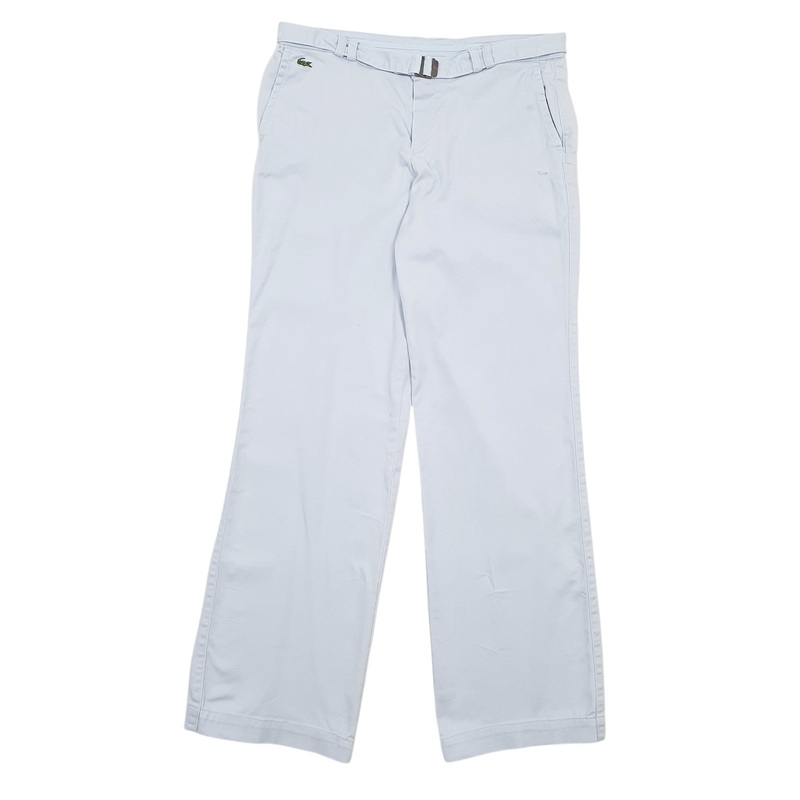 Mens Lacoste Blue Chino Cotton Blend  Trousers Mens W30 L30