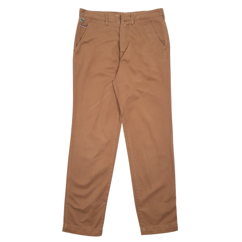 Mens Lacoste Brown Chino Cotton  Trousers Mens W30 L30