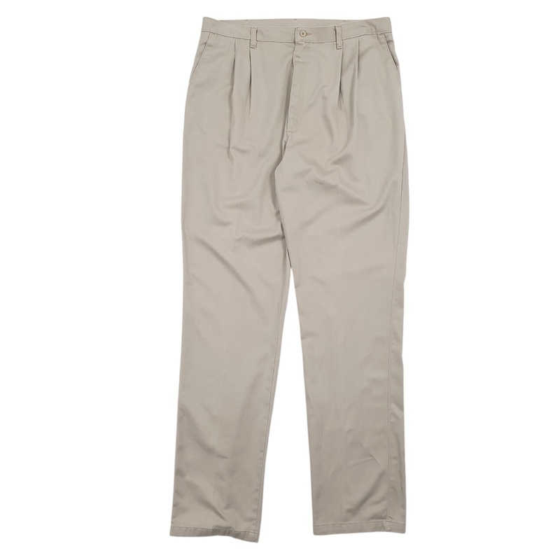 Mens Wrangler Double Pleated Beige Chino Cotton  Trousers Mens W38 L36