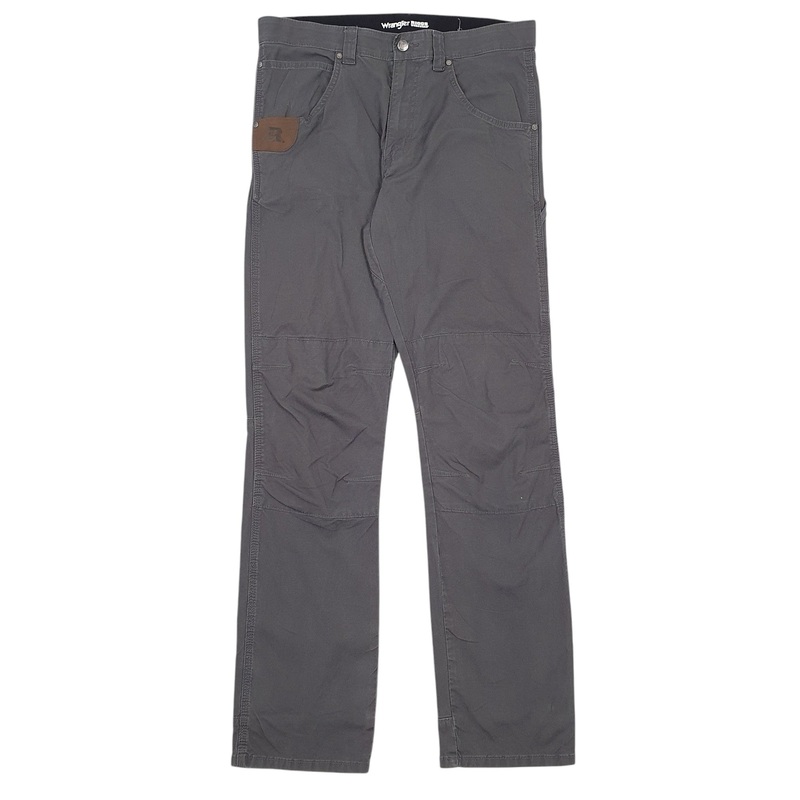 Mens Wrangler Riggs Workwear Grey Carpenter Cotton  Trousers Mens W34 L34
