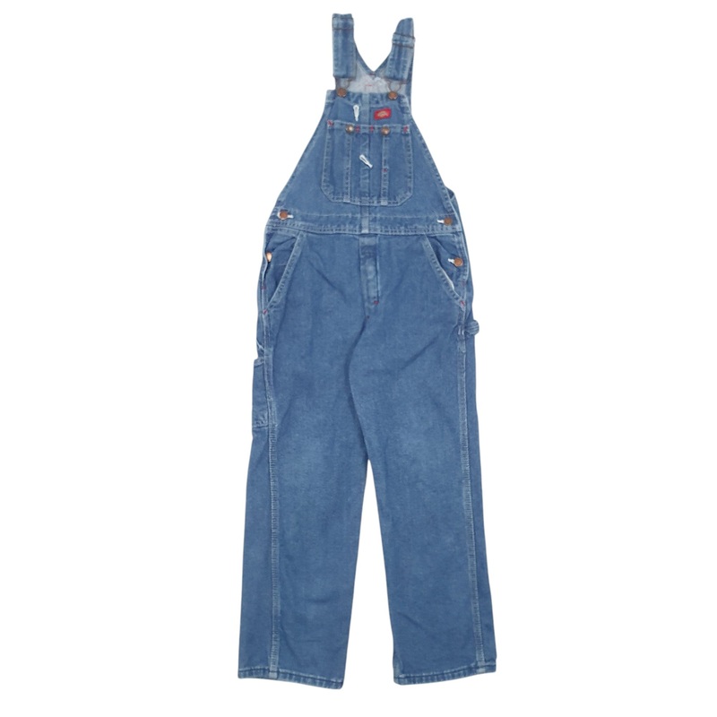 Womens Dickies Denim Overalls Bib Blue Dungaree Cotton  Trousers Womens UKSR