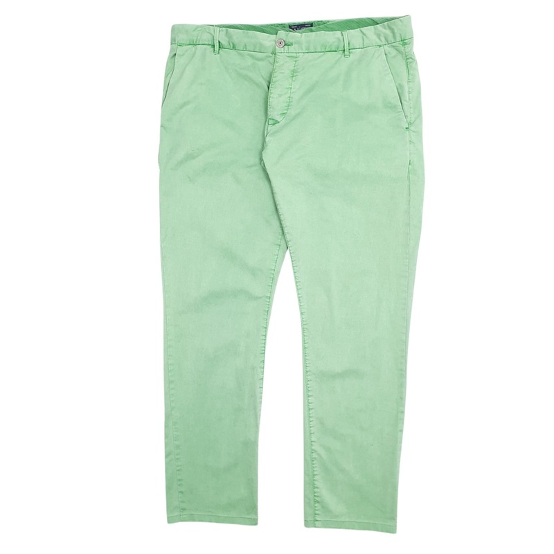 Mens Armani Green Chino Cotton  Trousers Mens W38 L32