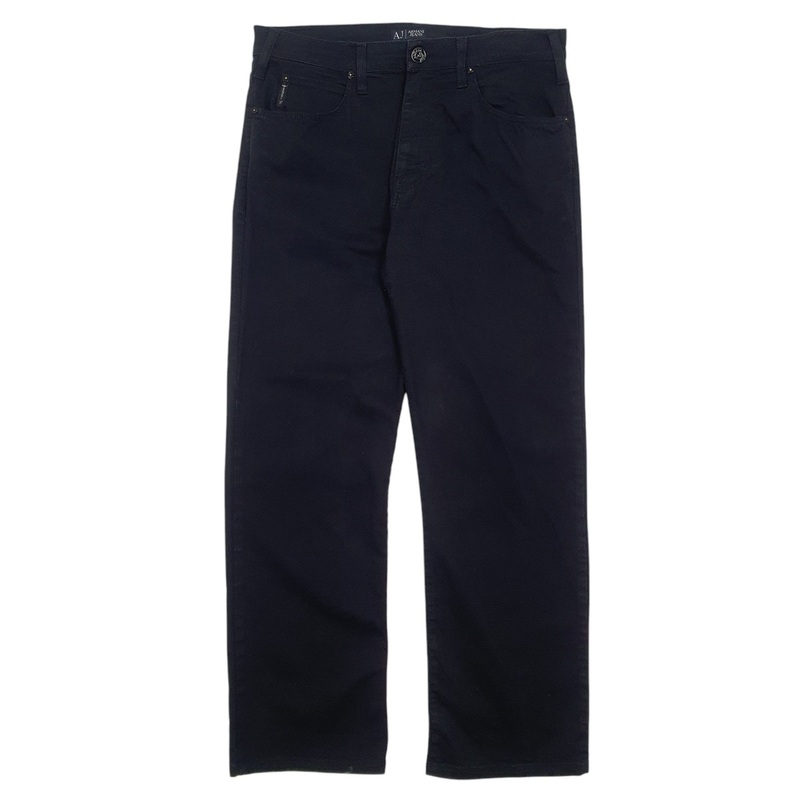 Mens Armani Jeans Black Chino Cotton Blend  Trousers Mens W34 L30