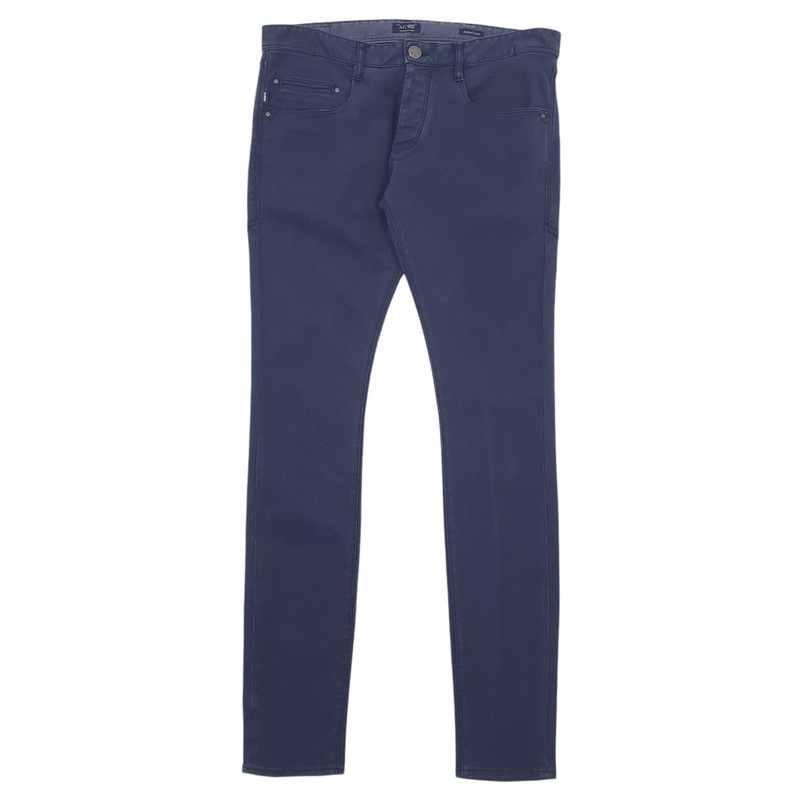 Mens Armani Jeans Blue Chino Cotton Blend  Trousers Mens W34 L35