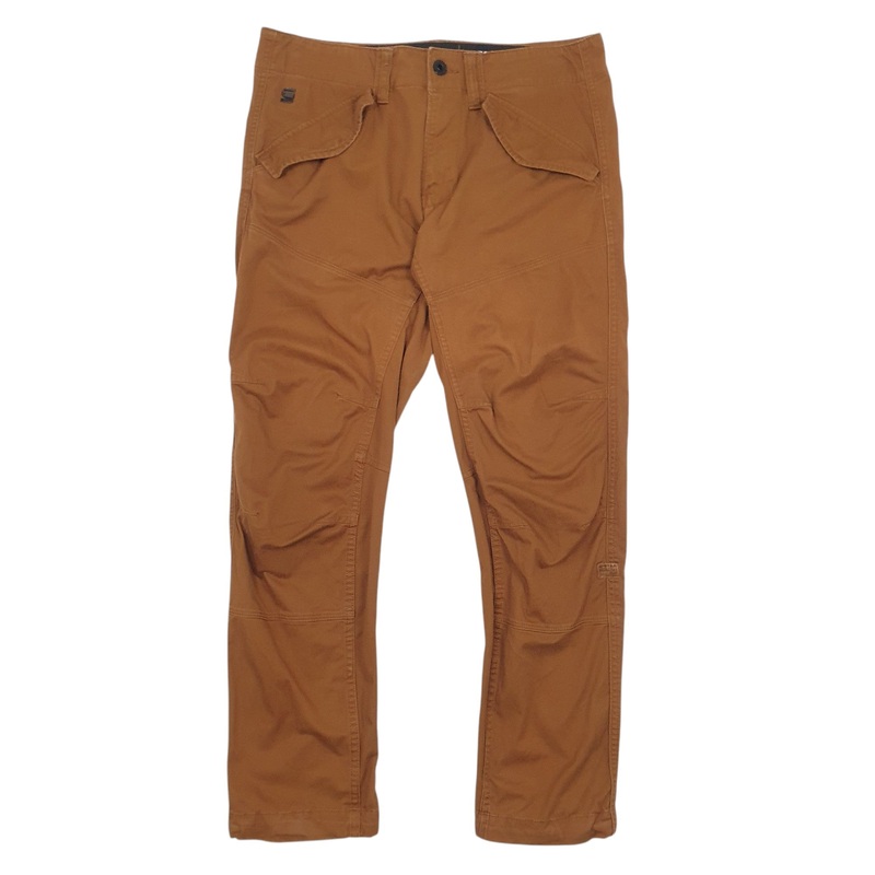 Mens G-Star Raw Brown Chino Cotton Blend  Trousers Mens W32 L32