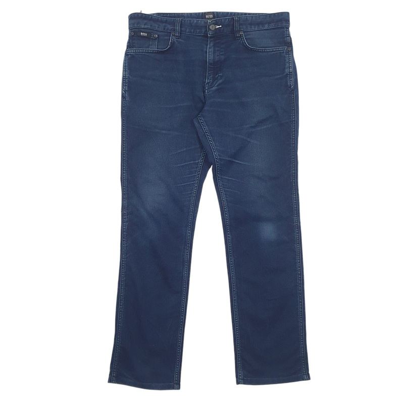 Mens Hugo Boss Blue Chino Cotton Blend  Trousers Mens W34 L30