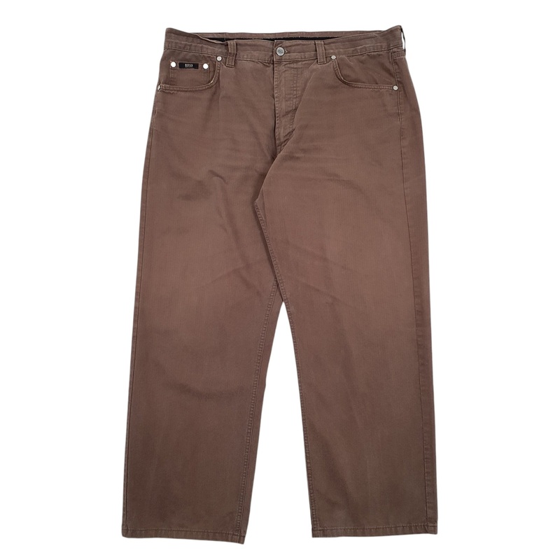 Mens Hugo Boss Vintage Brown Chino Cotton  Trousers Mens W38 L30