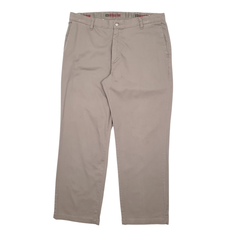 Mens Lee Beige Chino Cotton Blend  Trousers Mens W36 L29
