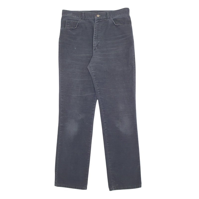 Mens Lee Black Corduroy Cotton  Trousers Mens W33 L32