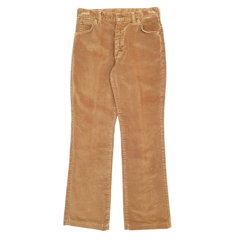 Mens Lee Vintage 80s Made in USA Brown Corduroy Cotton Trousers Mens W30 L30