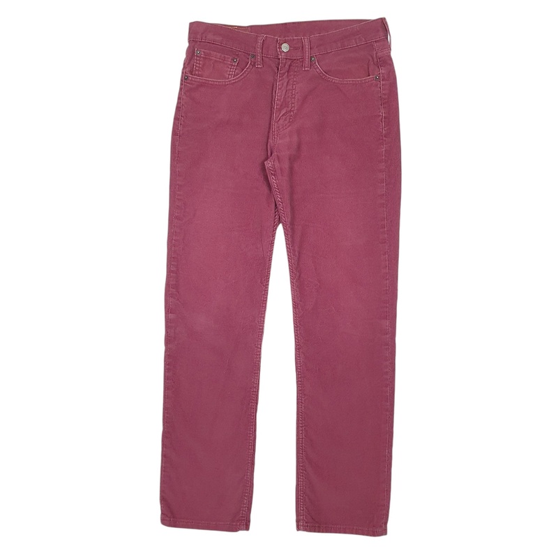 Mens Levis 514 Burgundy Corduroy Cotton  Trousers Mens W31 L32