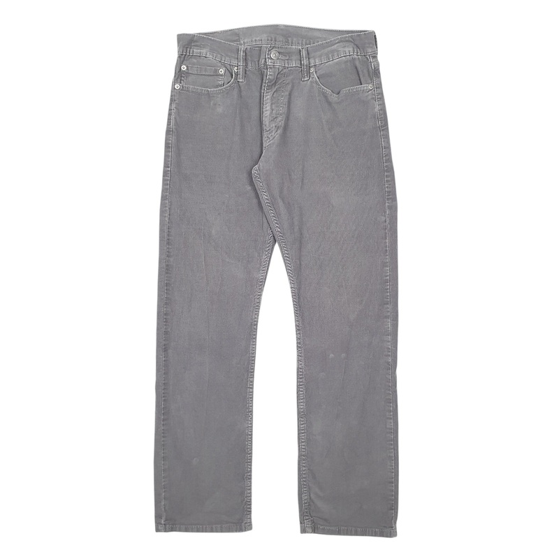 Mens Levis 514 Grey Corduroy Cotton  Trousers Mens W32 L30