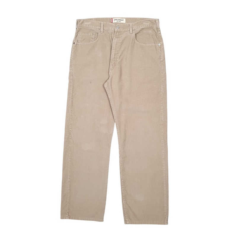 Mens Levis 569 Beige Corduroy Cotton  Trousers Mens W36 L34