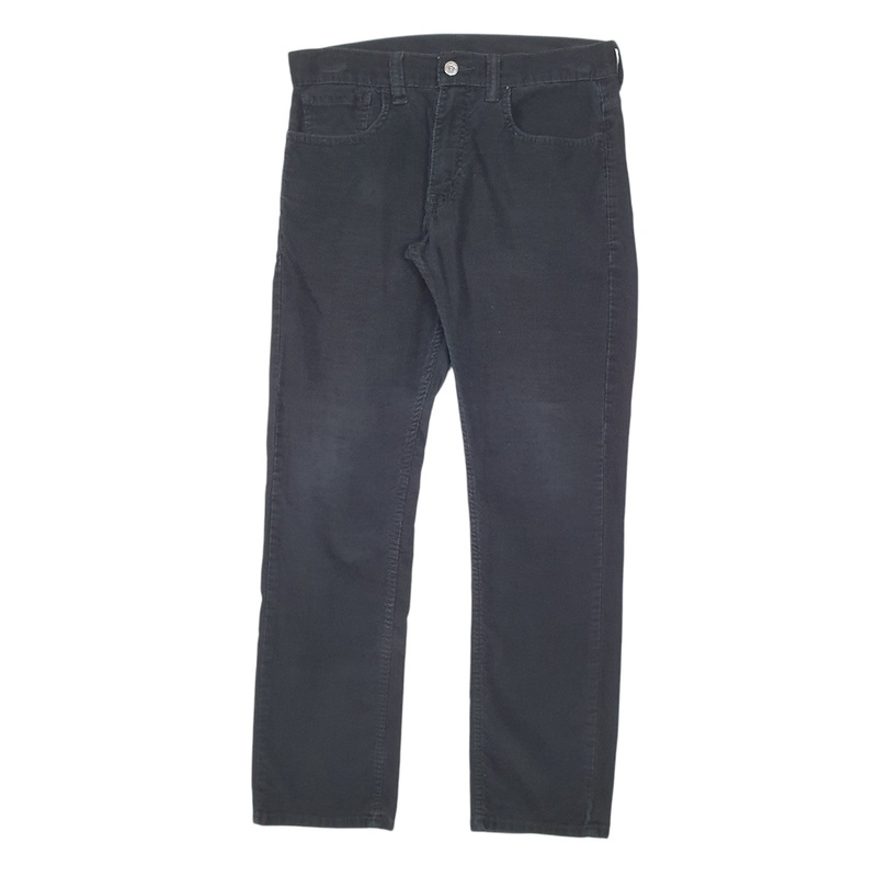 Mens Levis Black Corduroy Cotton  Trousers Mens W32 L30
